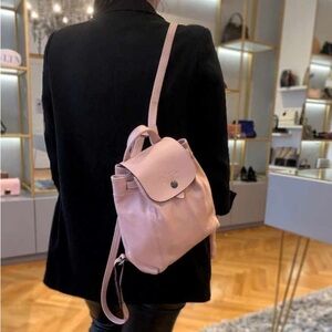 NEW Longchamp Le Pliage leather Backpack